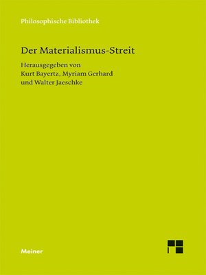 cover image of Der Materialismus-Streit